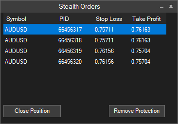 cTrader Stealth Order Manager